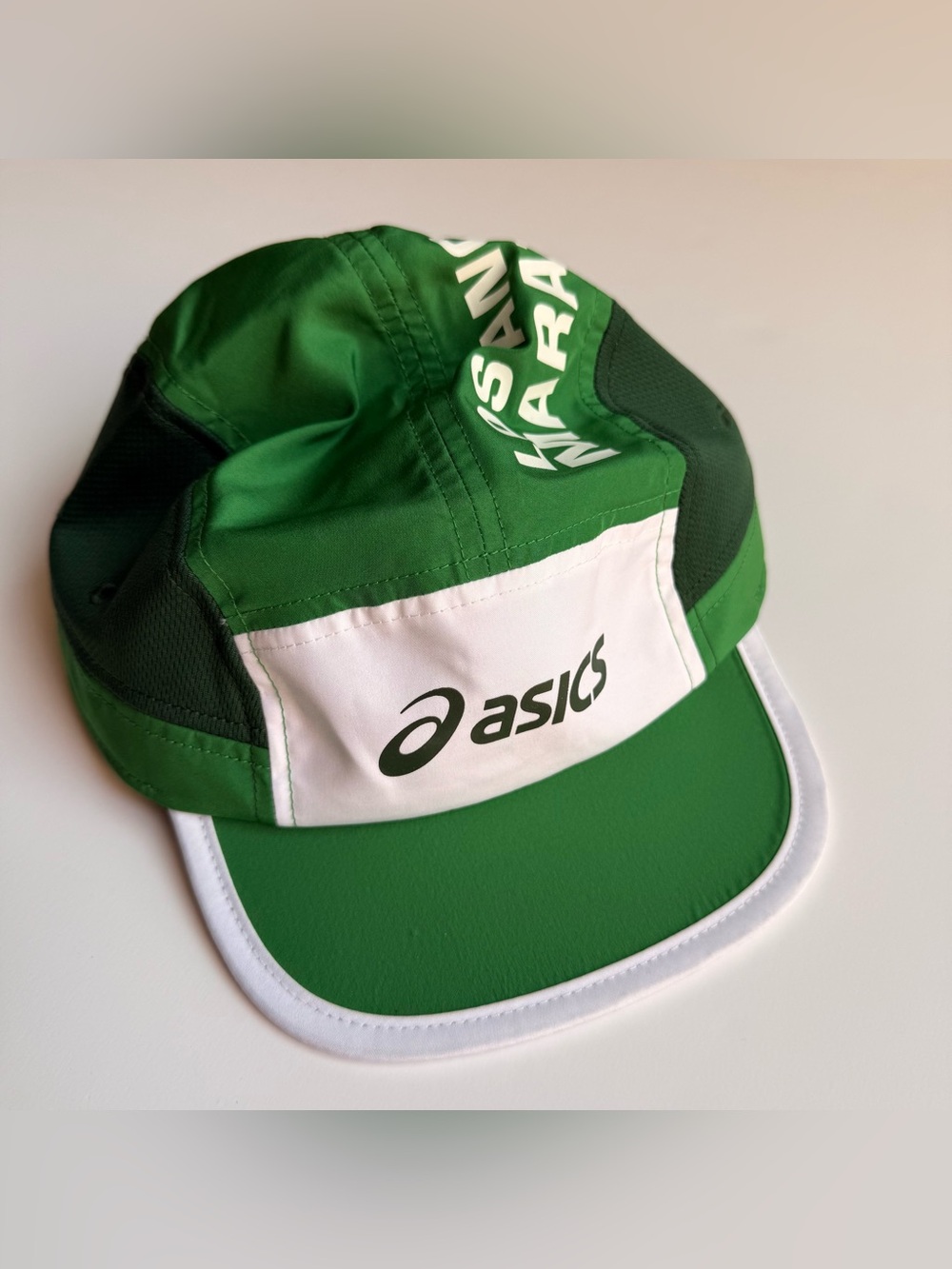 ASICS LA Marathon Running Hat Cap One Size Strap Back 5 Panel